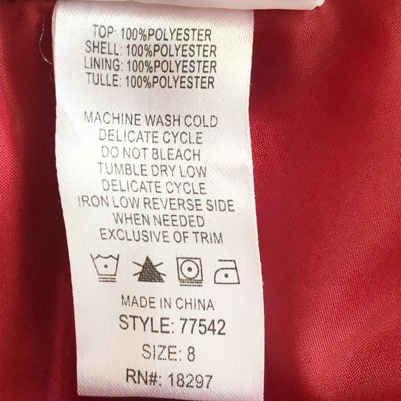 Jane Copeland Formal Holiday Red Satin Dress Sz 8 - Picture 10 of 10